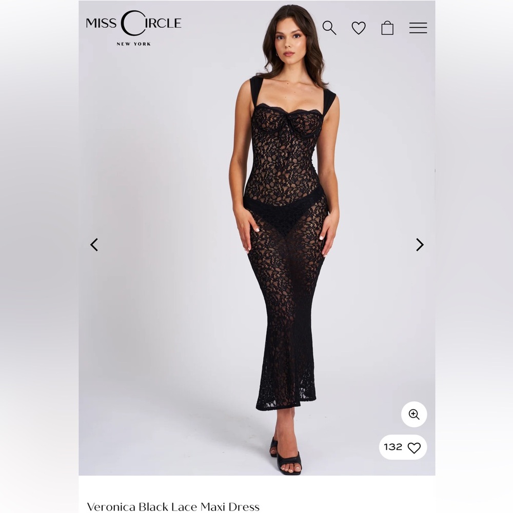 NWT Miss Circle Veronica Lace Maxi Dress - Picture 3 of 4